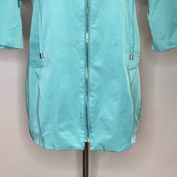 Etcetera light "Tiffany" blue zip up lightweight jacket size 4 - Picture 3 of 14